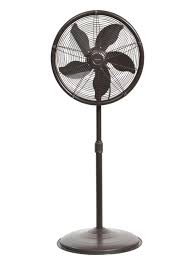 brown oscillating misting pedestal fan