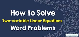 How To Solve Two Variable Linear