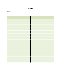 Simple T Chart Model Word Templates At