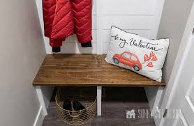 how to make a simple mudroom bench you