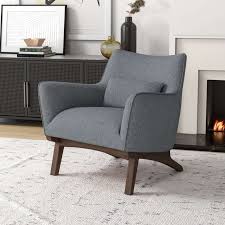 Brayden Grey Linen Lounge Chair By