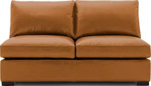 Axis Leather Armless Full Sleeper Sofa