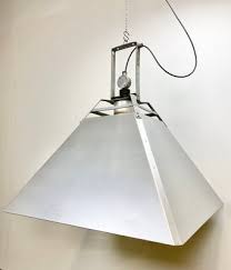 Industrial Silver Ceiling Lamp 1970s