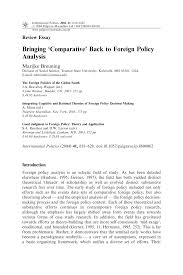 pdf bringing comparative back to foreign policy analysis pdf bringing comparative back to foreign policy analysis