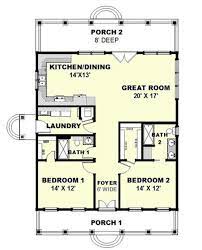 Cottage Style House Plan 2 Beds 2