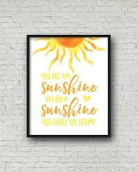 You Are My Sunshine Printable Wall Art