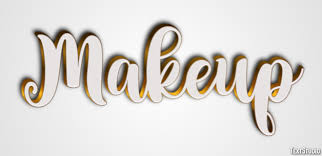 makeup text effect and logo design word