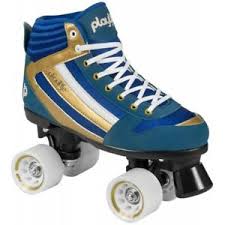 Details About New Playlife Groove Blue Gold Indoor Outdoor Quad Roller Skates