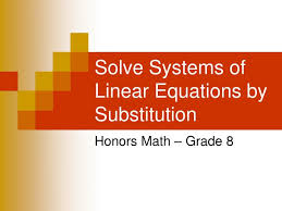 Ppt Solve Systems Of Linear Equations
