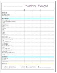 Budget Spreadsheet Excel Template Monthly Household Budget