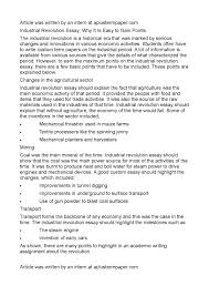 calam eacute o industrial revolution essay why it is easy to gain points 