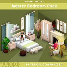 master bedroom pack files the sims