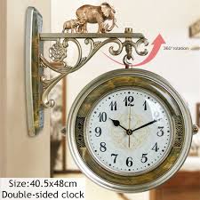double sided wall clock european style