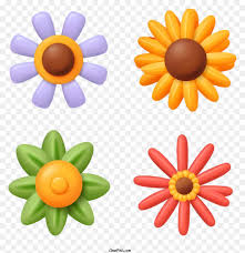 free transpa flower emojis png