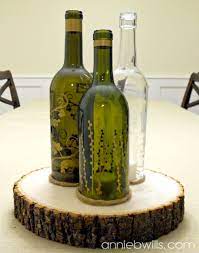 Recycled Wine Bottle Candle Holders