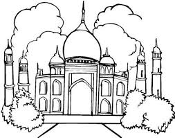 Taj mahal coloring pages provided for educational purposes and personal use only. Temple Coloring Pages Learny Kids