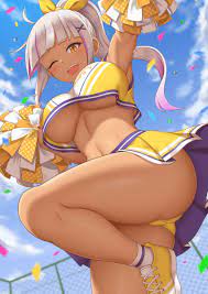 Cheerleader giving a special view