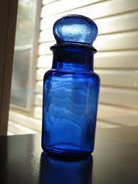 Glass Apothecary Jars Blue Glass Jar