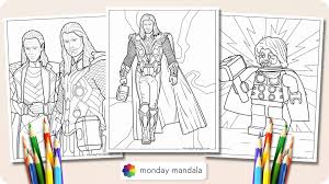 24 thor coloring pages free pdf