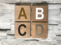 Wooden Scrabble Tiles Letters Wall Art