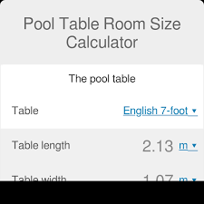 pool table room size calculator