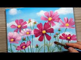 Easy Acrylic Flower Painting