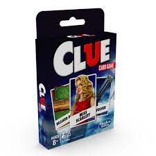He always does his work on time. Clue Card Game Hasbro Games