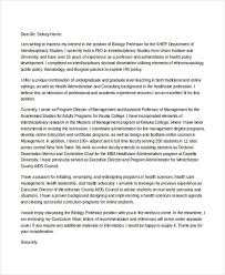 6 Biology Cover Letters Free Samples Examples Format Download