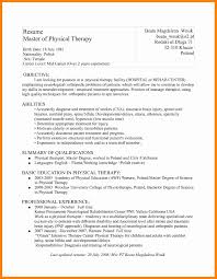 Formato Pdf 8 Physical Therapy Resumes Samples Letter