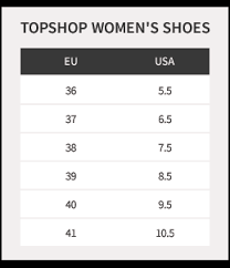 57 Prototypical Size Chart Topshop