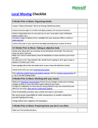 moving checklist pdf form fill out