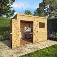 groove pent roof garden storage shed