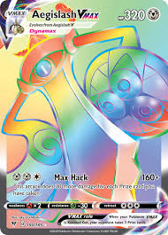 Pokemon charizard vmax rainbow rare gold metal custom card champions path 074. Aegislash Vmax 190 203 Vivid Voltage Full Art Hyper Rainbow Rare Pokemon Card Near Mint Tcg