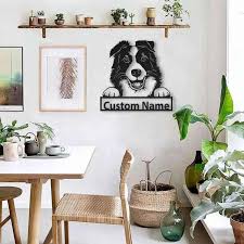 Border Collie Dog Metal Wall Art Dog