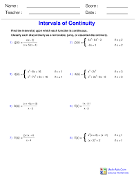 Develop these skills before you start calculus and notice how easy calculus will become for you. Calculus Worksheets Limits And Continuity Worksheets