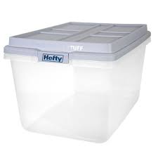 Heavy duty other tool storage. Hefty 72qt Clear Hi Rise Storage Bin With Stackable Lid Gray Target