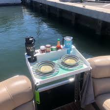 docktail boat utility table with