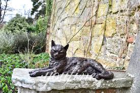 Life Size Bronze Cat Garden Statue Bok