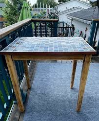 Wood Tabletop That We Use On The Deck