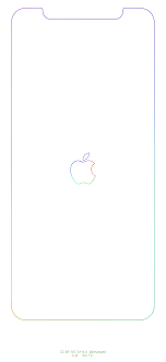 Rainbow border & apple logo iPhone ...