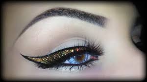 easy y black gold glitter eyeliner