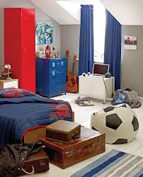A wire basket holds a lot, and it provides some decor for the room, too. 50 Teenage Boys Room Designs We Love