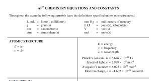 The Ap Chemistry Equation Sheet How To
