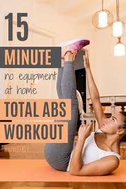 15 minute at home total abs workout no