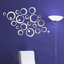 circles wall stickers mirror style