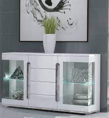 White Gloss Sideboard With Glass Doors