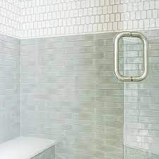 Jade Green Glass Shower Tiles Design Ideas