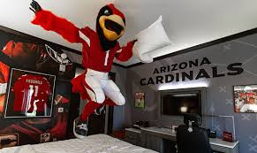 Arizona Cardinals Themed Hotel Room