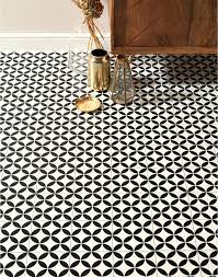monochrome geometric black flooring