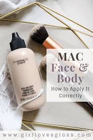 how to use mac face and body foundation